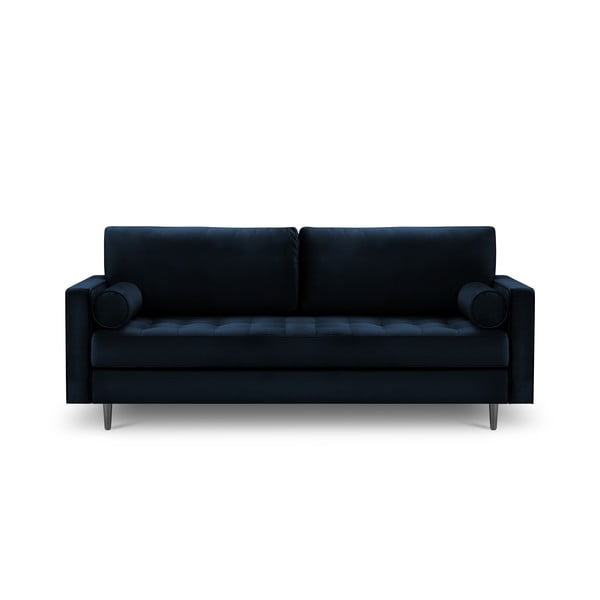 Plava baršunasta sofa Milo Casa Santo, 219 cm