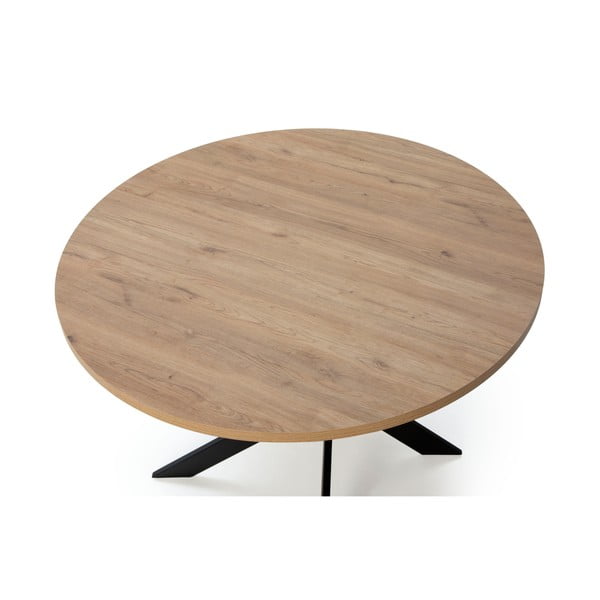 Okrugao blagovaonski stol s pločom stola u dekoru hrasta 120x120 cm Ther – Marckeric-image-3