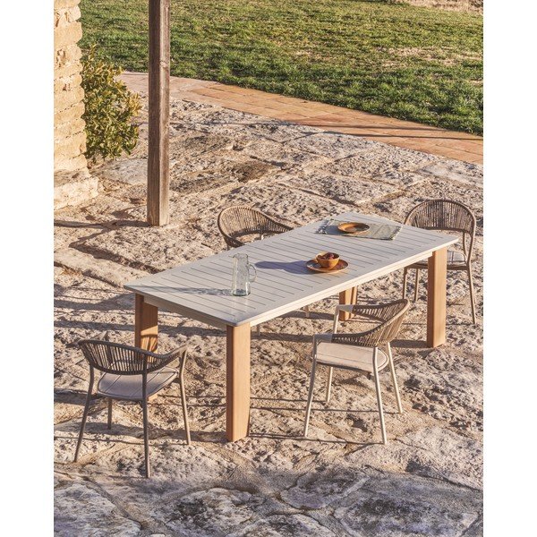 Metalni vrtni stol 100x233 cm Livorno – Kave Home-image-1