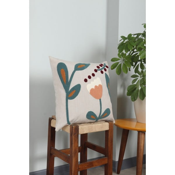 Laneni ukrasni jastuk 43x43 cm Fresya – Mioli Decor-image-2