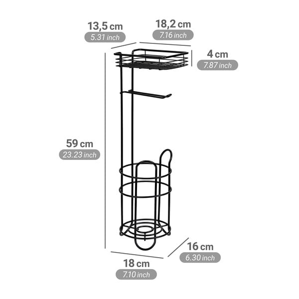 Crni željezan držač za WC papir – Wenko-image-4