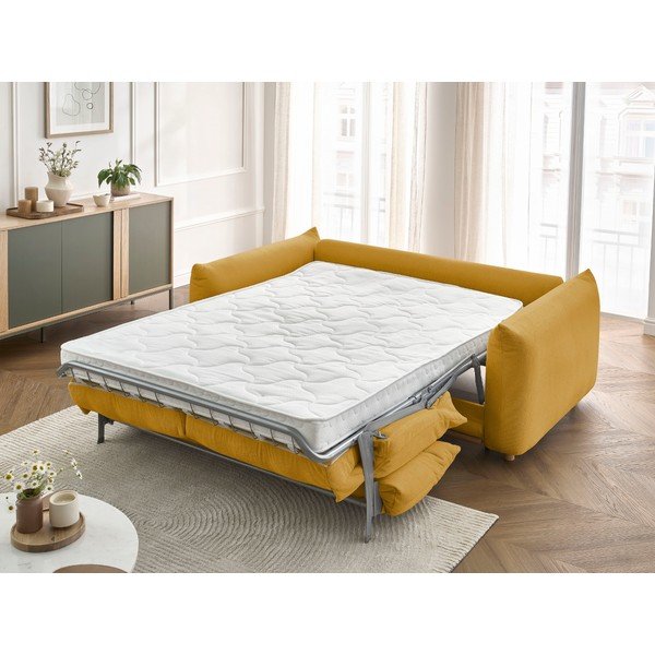 Žuta  sklopiva sofa 234 cm Ernest – Bobochic Paris-image-1