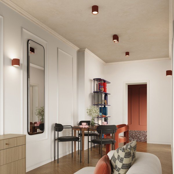 Narančasta zidna lampa ø 10 cm Zora – Sollux-image-4