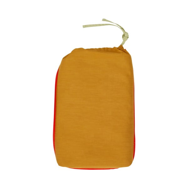 Narančasto-zelena pamučna posteljina Hübsch Line, 140 x 200 cm-image-2