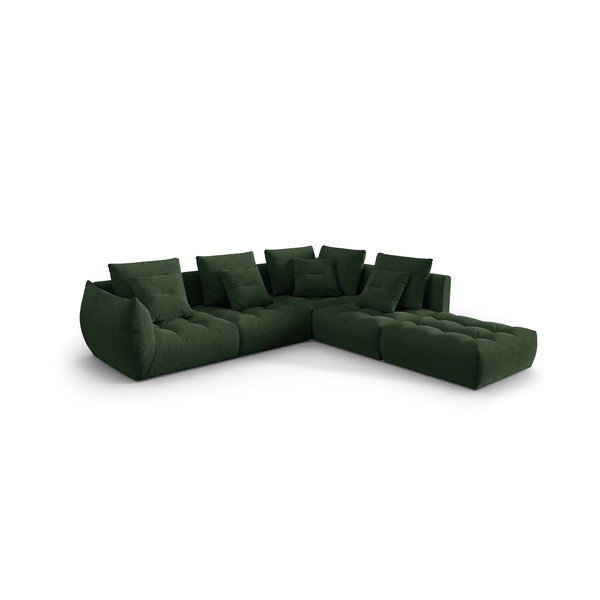 Tamno zelena kutna garnitura (s desnim kutom) Bloom – Micadoni Home-image-2