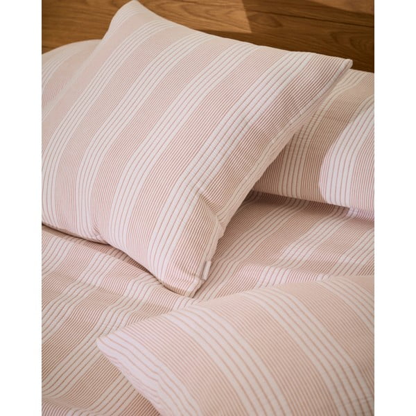 Crveni/bijeli pamučan prošiven prekrivač 240x260 cm Macie – Kave Home-image-3