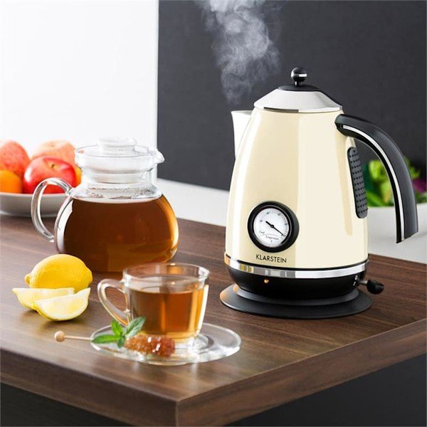 Bež električno kuhalo za vodu Klarstein Aquavita Chalet-image-1