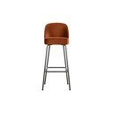 Ciglasta baršunasta barska stolica (visine sjedala 79 cm) Vogue – WOOOD