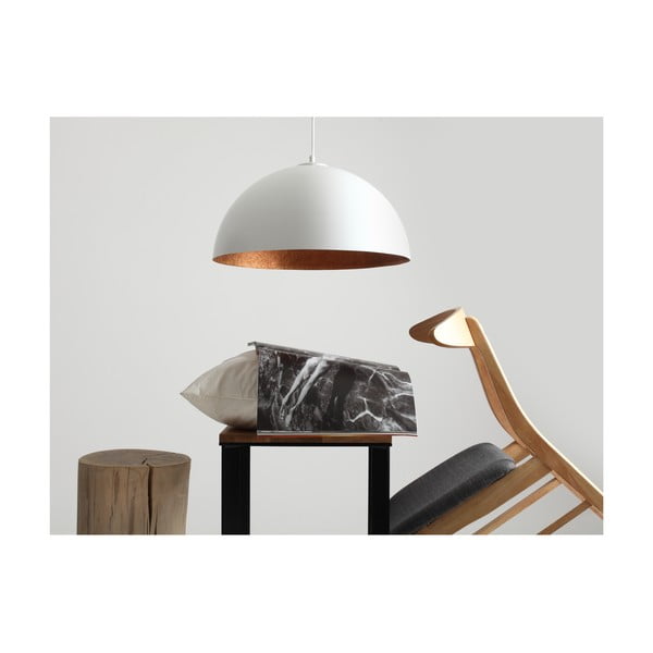 Bijela viseća svjetiljka s detaljem u bakrenoj boji CustomForm Lord, ø 50 cm-image-2