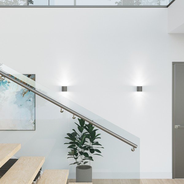 Tamno siva zidna lampa ø 10 cm Roda – Sollux-image-1