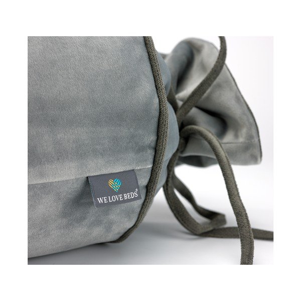 Siva jastučnica WeLoveBeds Silver Candy, ⌀ 20 x 58 cm-image-4