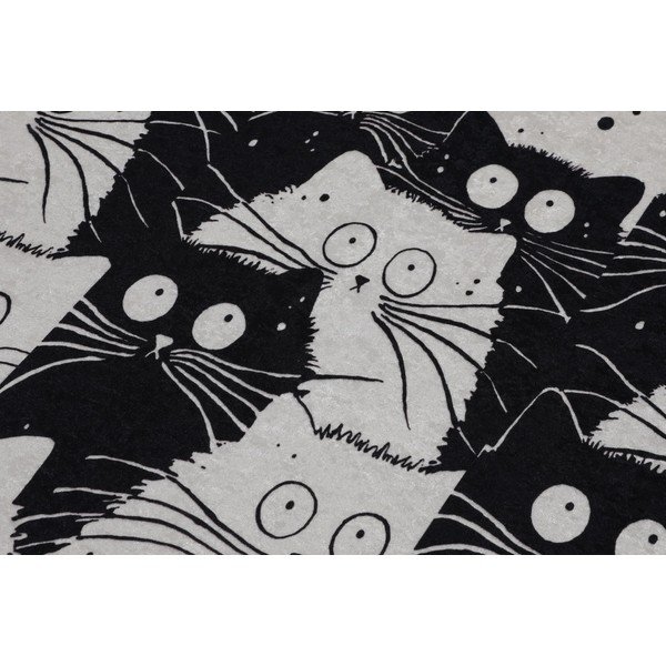 Crne/sive kupaonske prostirke u setu 2 kom 60x100 cm White Cats – Foutastic-image-3