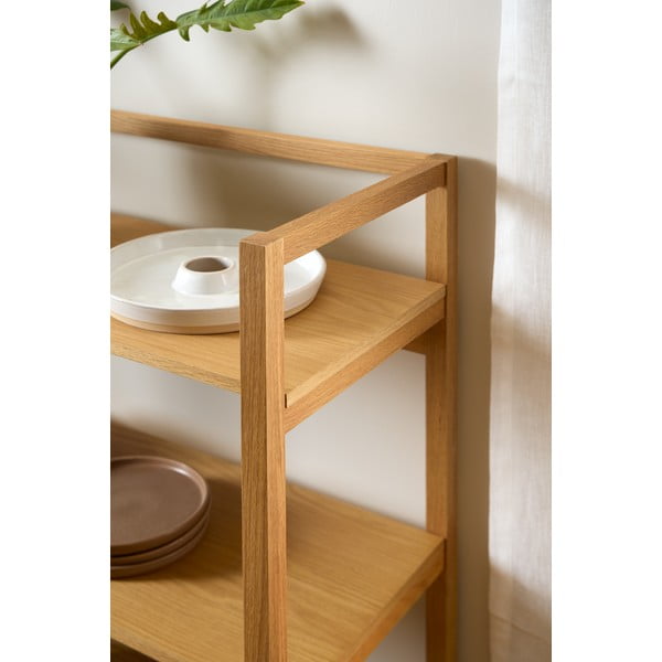 Biblioteka u dekoru hrasta u prirodnoj boji 80x93x40 cm Ludza – Actona-image-3