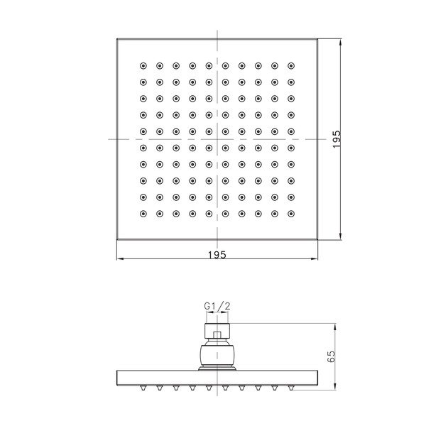 Mjedena tuš glava u zlatnoj boji – Sapho-image-1