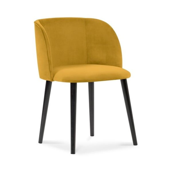 Žuta baršunasta blagovaonska stolica Windsor & Co Sofas Aurora