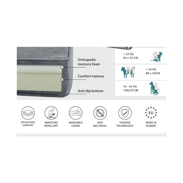 Svjetlo smeđi krevet za pse 80x55 cm – Madison-image-1