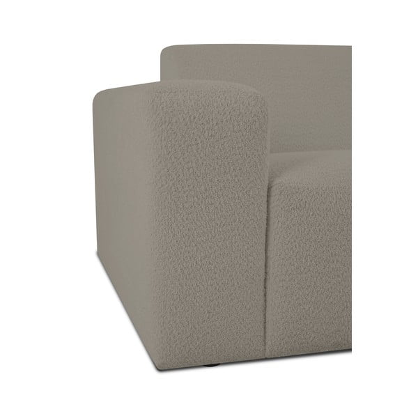 Svjetlo smeđa kutna garnitura od bouclé tkanine (s desnim kutom) Roxy – Scandic-image-3