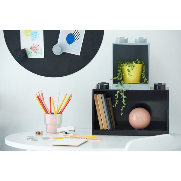 Dječja crna zidna polica LEGO® Brick 8-image-1