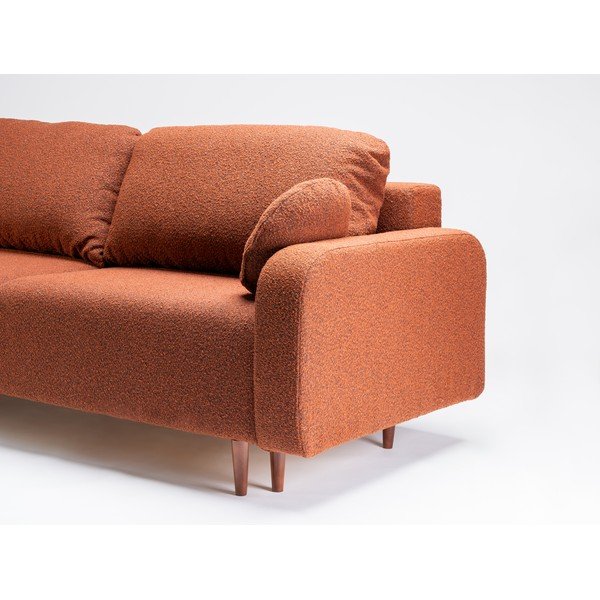 Ciglasta sklopiva sofa od bouclé tkanine 230 cm Trango – CustomForm-image-3