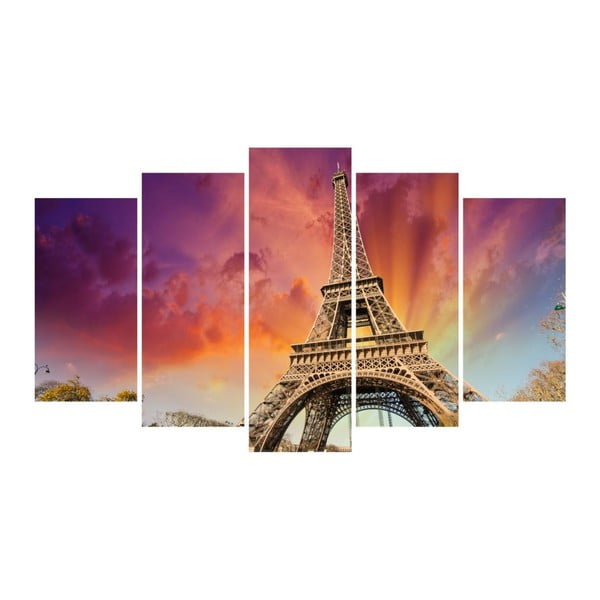 Višedijelna slika Insigne Fall Eiffel, 102 x 60 cm