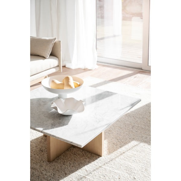 Smeđi mramorni stolić za kavu 90x90 cm Brooksville - Rowico-image-4