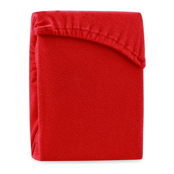 Crvena elastična plahta AmeliaHome Ruby Siesta, 220/240 x 220 cm