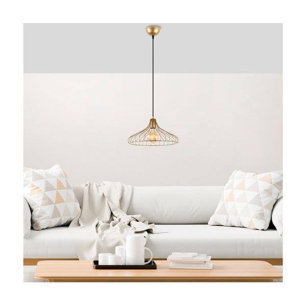 Viseća svjetiljka u zlatnoj boji s metalnim sjenilom ø 36 cm Depay – Opviq lights-image-1