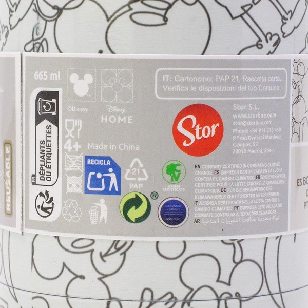 Bijela dječja termosica od nehrđajućeg čelika 665 ml Mickey Mouse – STOR-image-4