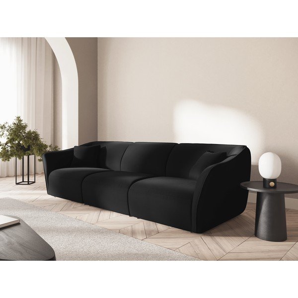 Crna baršunasta sofa 292 cm Tokyo – Cosmopolitan Design-image-1