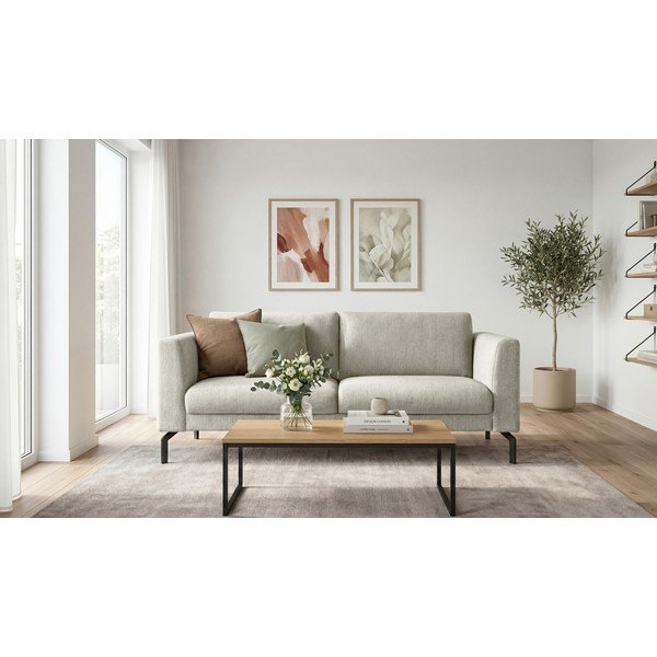 Bež sofa od šenila 165 cm Gomero – Scandic-image-1