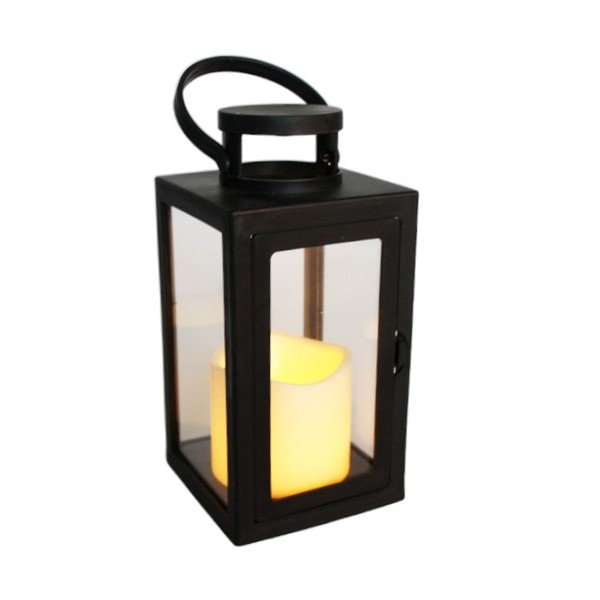 Crna LED lanterna (visina 20 cm) – Dakls