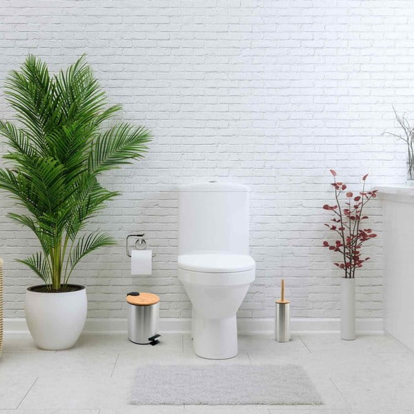 Željezna kanta za smeće s pedalom u mat srebrnoj boji 5 l   Adonis – Spirella-image-1