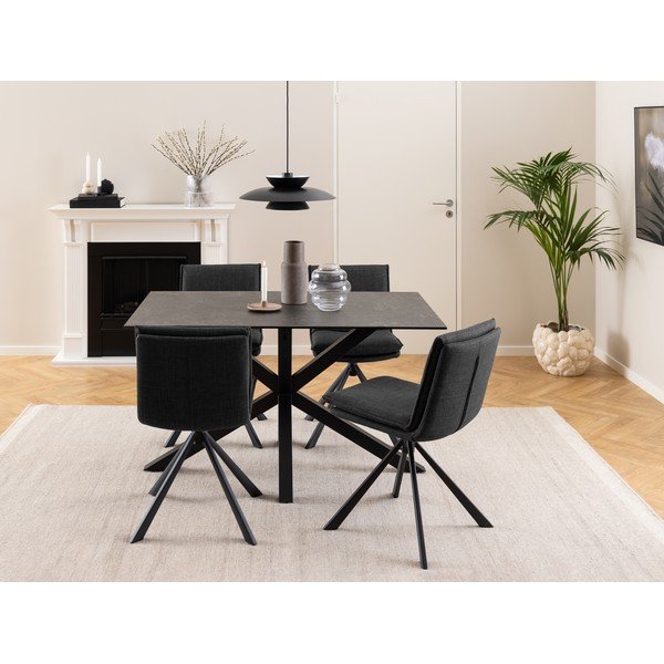 Tamno siva blagovaonska stolica Flynn – Actona-image-2