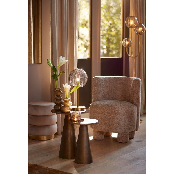 Okrugao pomoćni stol s mramornom pločom ø 29 cm Ynez – Light & Living-image-1