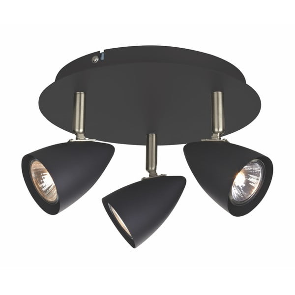 Crna stropna svjetiljka sa srebrnim detaljima Markslöjd Ciro Tres