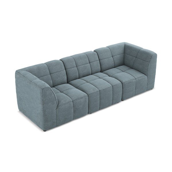 Plava sofa od bouclé tkanine 255 cm Aloha – Makamii-image-2