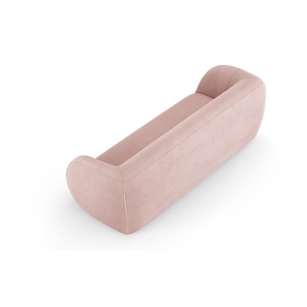 Svijetlo ružičasta sofa od bouclé tkanine 230 cm Essen – Cosmopolitan Design-image-3