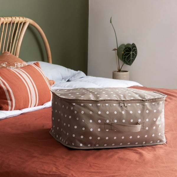Mala bež kutija za odlaganje odjeće Compactor Dots-image-1