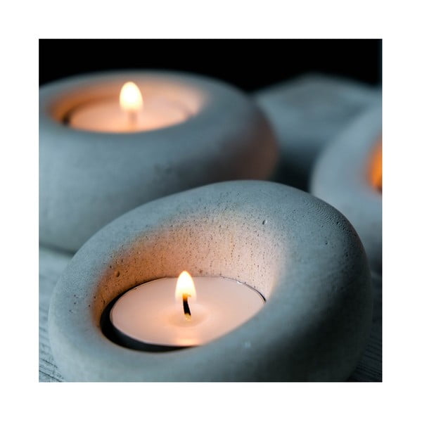 Betonski svijećnjaci u setu od 3 kom Donut - Mioli Decor-image-2