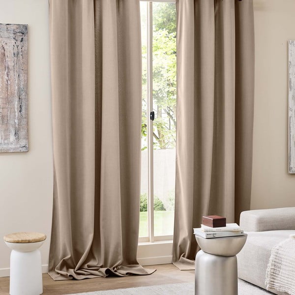 Smeđa termo izolacijska zavjesa od samta 140x260 cm Madison – douceur d'intérieur-image-3