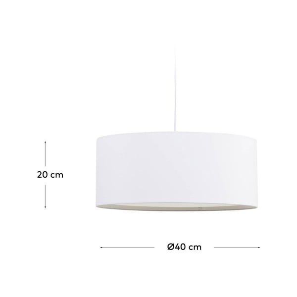 Bijelo sjenilo ø 40 cm Santana – Kave Home-image-3