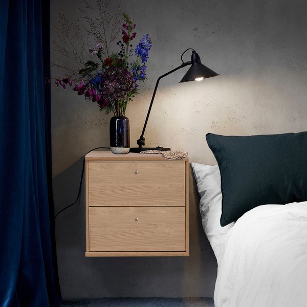 Viseći noćni ormarić s policama u dekoru hrasta Mistral - Hammel Furniture-image-1