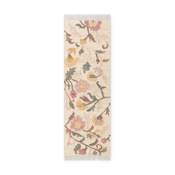 Krem ručno rađena jutena staza 80x200 cm Roya Violette – Elle Decoration