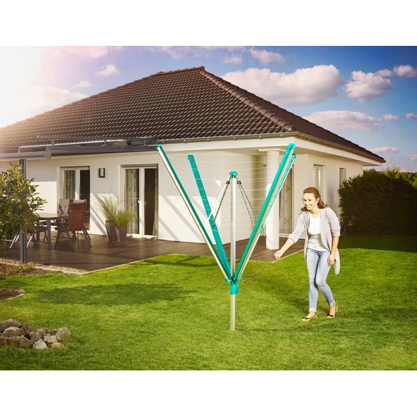 Vrtna sušilica za rublje u srebrnoj boji 60 m Linomatic 600 Deluxe Cover – LEIFHEIT-image-1