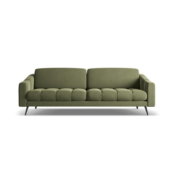 Zelena baršunasti sofa 238 cm Nalu – Makamii