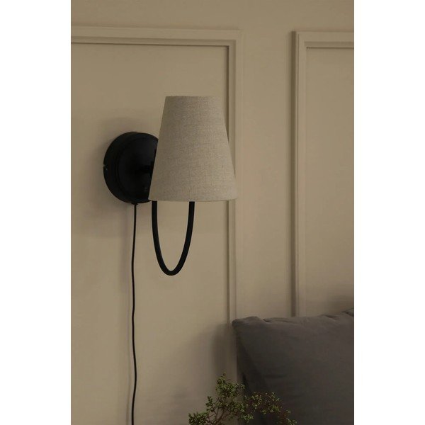 Crna/bež zidna lampa s utikačem Amar – Markslöjd-image-3