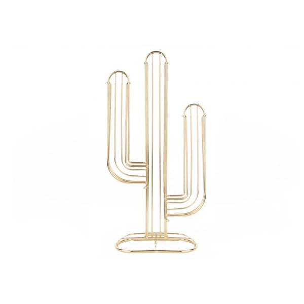 Stalak za 48 kapsula kave u zlatu Present Time Cactus-image-1