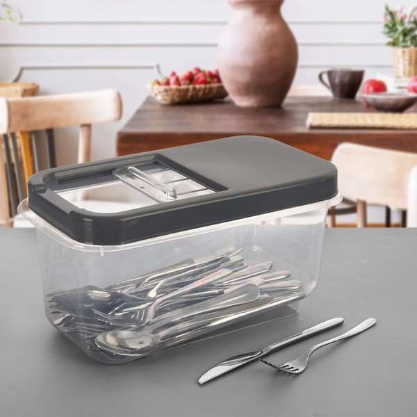 Plastična kutija za pohranu s poklopcem 35x20x18 cm Slop – Orion-image-2