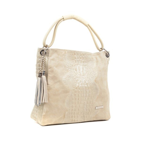 Kožna torba u bež boji Luisa Vannini Zunna-image-4