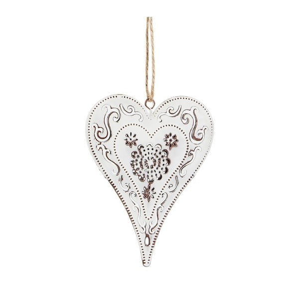 Viseći božićni ukras od metala u obliku srca Sass &amp; Belle